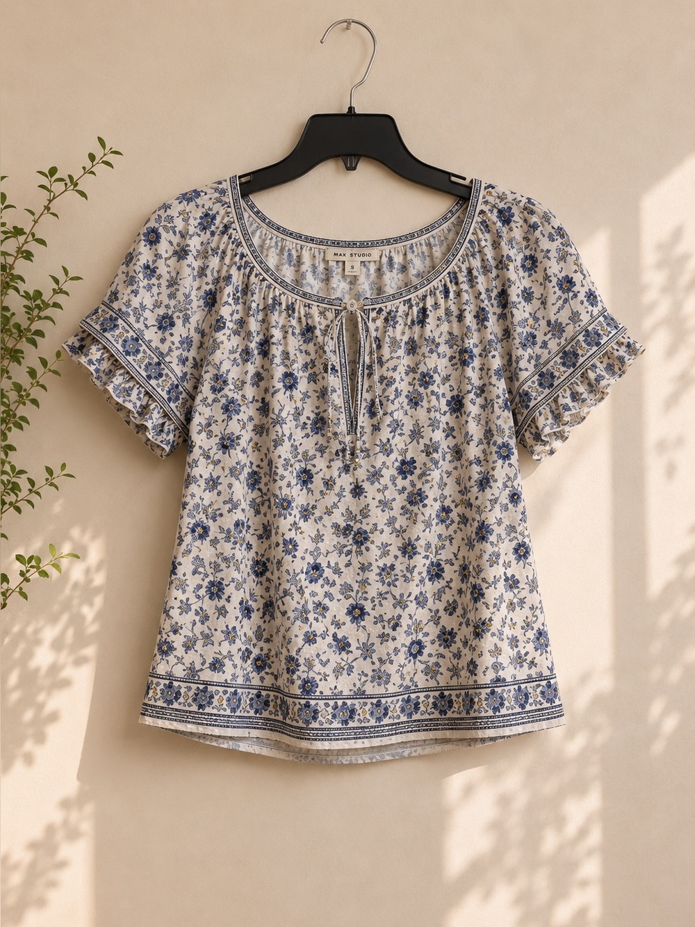 MAX STUDIO FLORAL PRINT BLOUSE - Picture 2 of 8